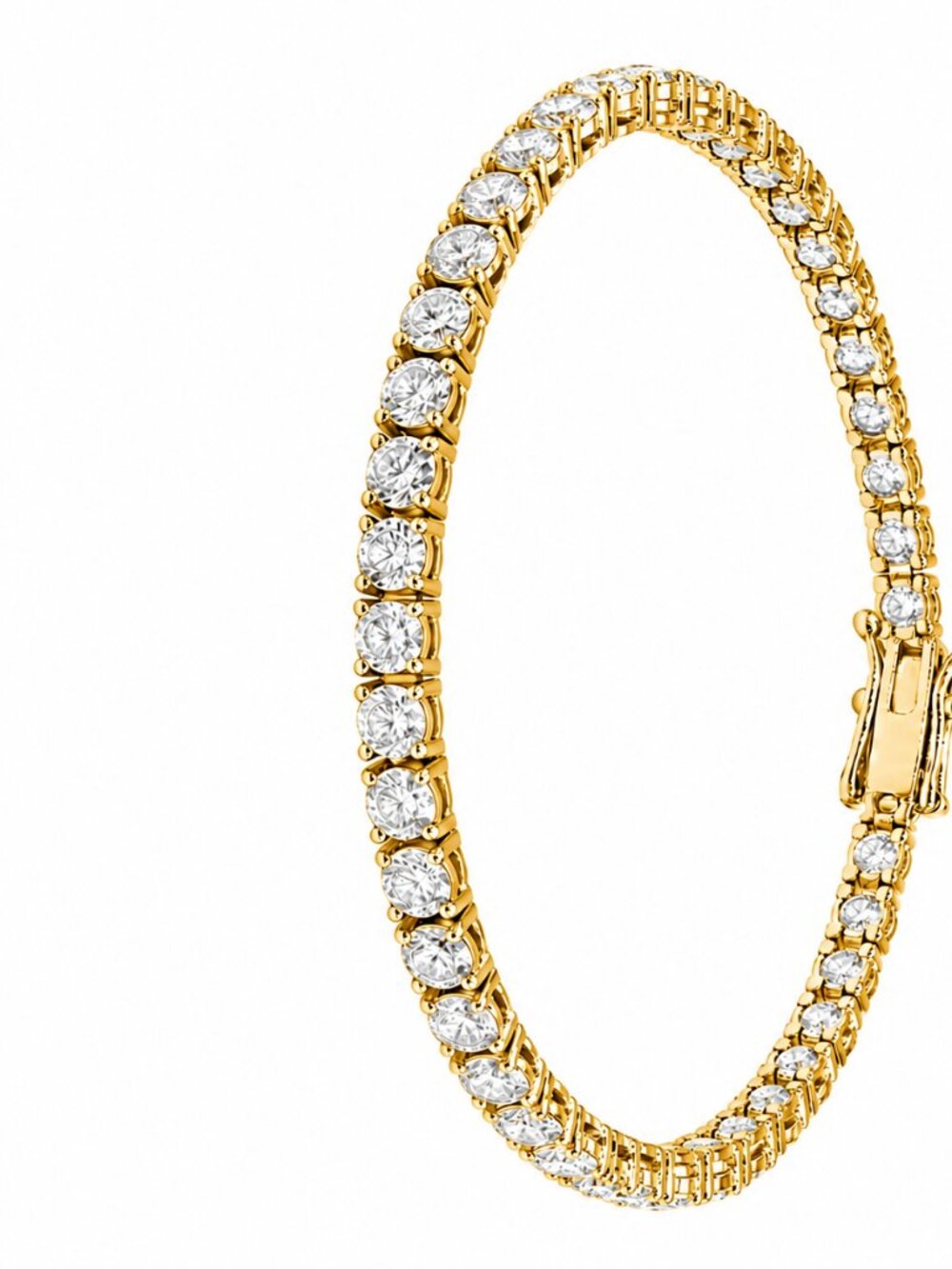3 Cts Lab Grown Diamond Tennis Bracelet for Women,7"14k Gold Over Silver IGI